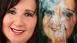 MILF Gets Cum Peed Out Of Her Sexy Face