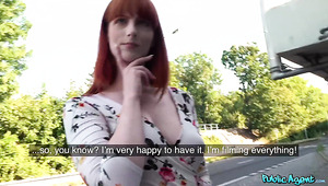 Hot Redhead Slut Picked Up For Quick Sex On The Street For Cash