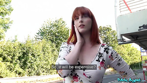 Hot Redhead Slut Picked Up For Quick Sex On The Street For Cash