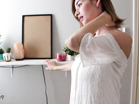 Buxom Harlot Plays With Huge Naturals   Erotic Amateur Solo