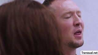 Sneaky TS Stepsis Suck And Ride Stepbros Dick