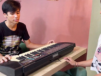 Handsome Lad Fucked His Lovely Slim Latina Step Sis During Their Music Lesson