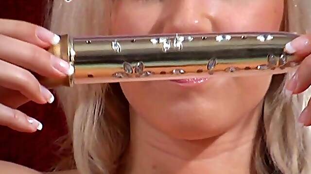 British Blonde Stands Nude And Plays By Herself In Erotic Kinks