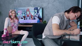 Stepsister Gamer Girl Gets Creampie From Nerd Stepbrother