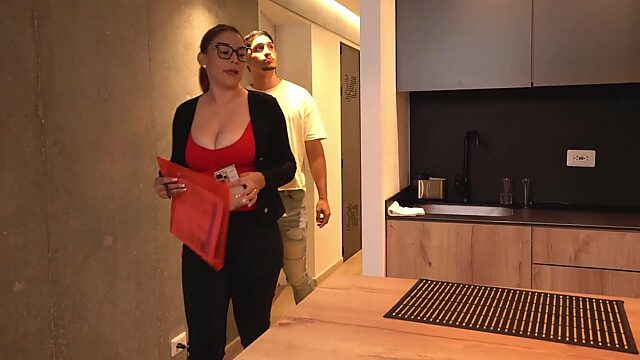 Busty Realtor Seals Deal With Hardcore Cock Sucking