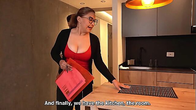 Busty Realtor Seals Deal With Hardcore Cock Sucking