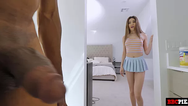 Big Guy With BBC Creampied Petite Skinny Babe Camilla Cream
