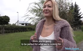 Public Agent   Horny Blonde Milf Fucked In Woods For Money