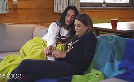 Pretty Hot Lesbian Girls Home Alone