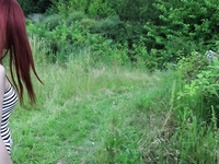 Perverted Skinny Asian Enjoys Interracial Threesome With BBCs In Woods