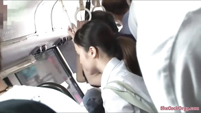 Public Asian Gangbang In The Bus