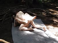 Real Amateur Couple Having Crazy Sex Fun In The Forest