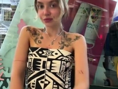 Miss Elfie, Russian Camwhore In Public And Restroo