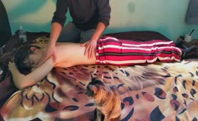 Step Brother Massage And Fucks His Stepsister