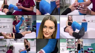Elena LLC Crutching At The Physiotherapist’s Office With Toe Play (in HD 1920X1080)