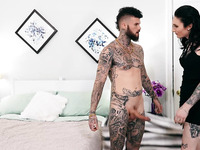 Inked Shemale Nikki North Couldn’t Resist Step Bro’s Big Cock   Trans Angel