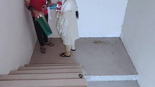 Faryal   Girlfriend Ki Khala Ko Choda Late Night Gifting Date On Stairs