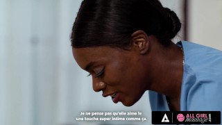 ALL GIRL MASSAGE   Naughty Masseuse Ana Foxxx Enjoys Her Favorite Client's Pussy FRENCH SUBTITLES