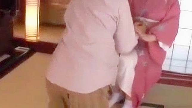 Uncensored Mature Japanese Wife In Kimono Fucks Son