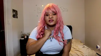 Ebony Schoolgirl JOI Over Zoom