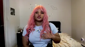 Ebony Schoolgirl JOI Over Zoom