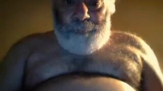 Hairy NY Bear Strokes On Webcam