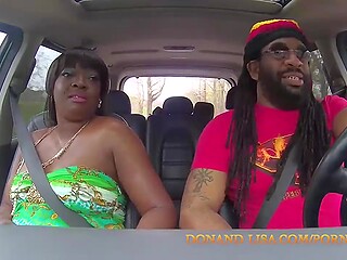 Black Lovers Lisa Rivera And Don Whoe Have Intense Sex In Their Truck While Driving