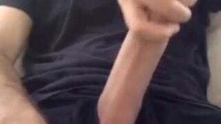 Muscular Amateur Strokes His Big Hard Cock With A Thick Bellend