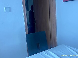 Two Aroused Black Dudes Found Plump Ebony Whores And Banged Them Rough On The Same Bed