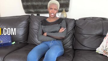 Sweet Short Hair African Gets Banged