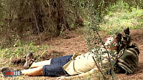 African Sex Safari With Skinny Ebony Babe Fucking White Guy