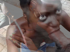 Hot Ebony Got Dicked Down By A White Dude In A Van