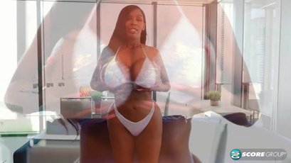 Busty Ebony Babe Posing Totally Naked   Lia Lovely
