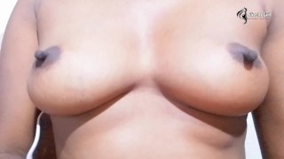 Eboney Skinny Woman Showing Her Small Boobs And Pussy