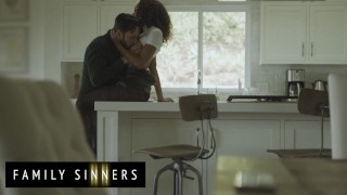 FAMILY SINNERS   Beautiful Ebony Girl Offers To Suck Her Step Father's Big Throbbing Cock