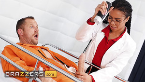 Ebony Doctor Treats A Criminal Patient With Her Black Pussy