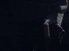 Handcuffed Petite Ebony Brunette Gets Fucked Hard By Big Cock