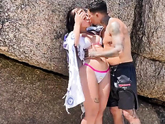 Beach Orgy: Two Couples Merge In One And Swap Partners
