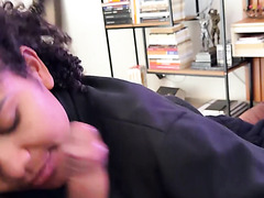 Tanned Ebony Allows BBC To Fuck Her After Bj Foreplay
