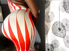Hot Ebony Babe With Huge Boobs And Ass Masturbates On Camera, Stuffing Her Pussy With A Big Dildo