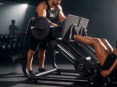 Ebony Babe Hot Gym Fuck Session