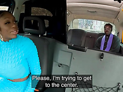 Hot And Busty Ebony Driver Fucks A Pastor In The Backseat