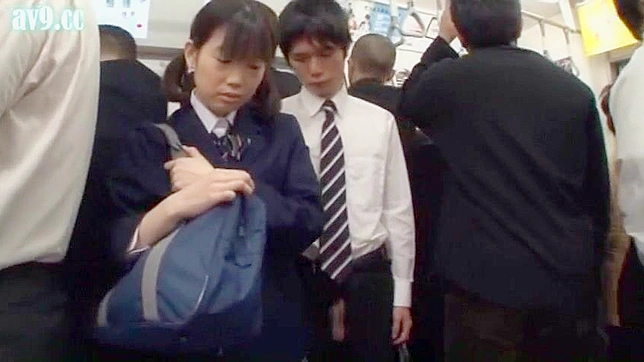 Nippon Schoolgirl Gets Banged In Public By Horny Boy On Packed Train